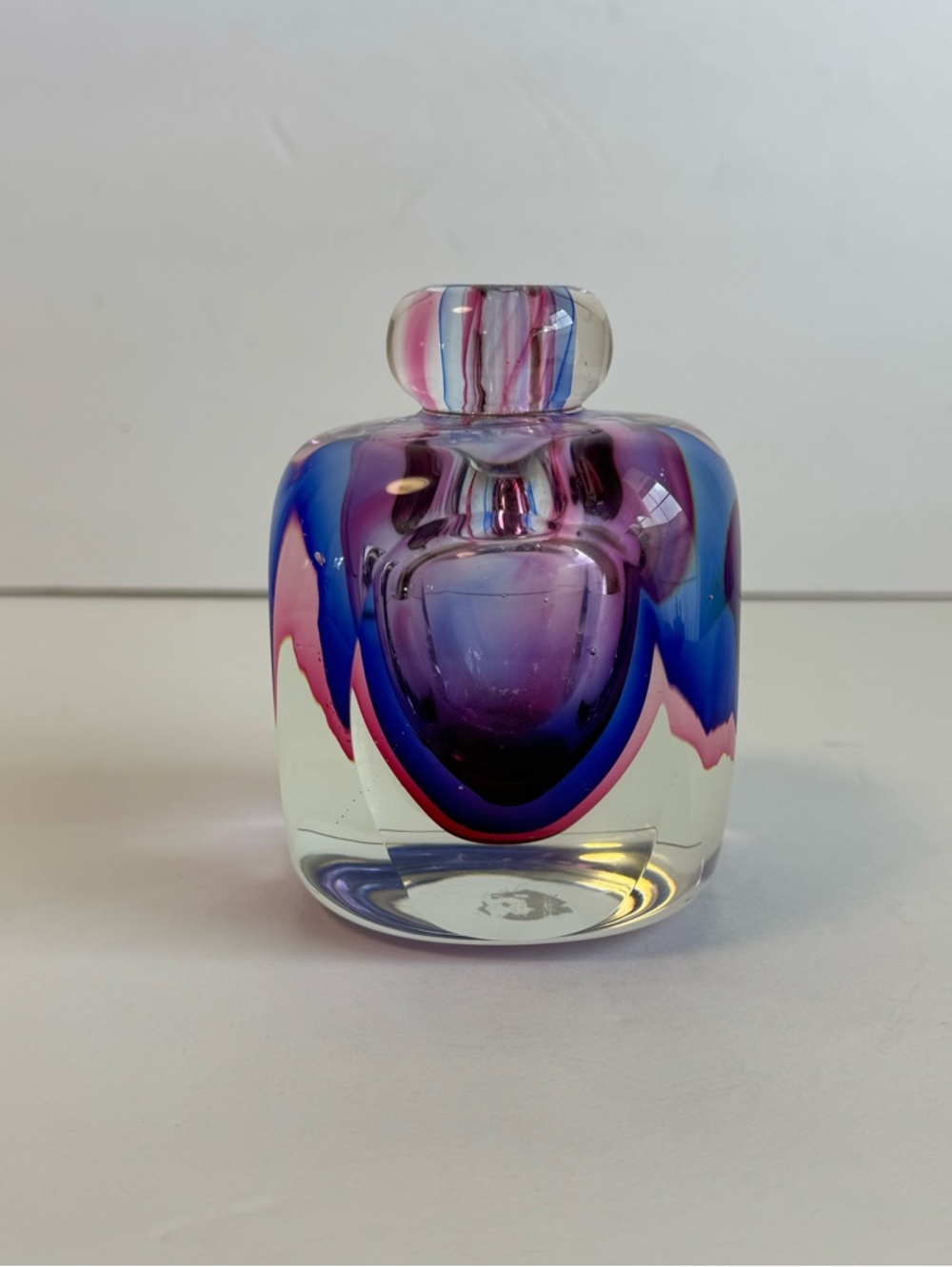 Vintage‎ Summerso Art Glass Bud Vase Purple Pink Blue Murano Style - Picture 5 of 10